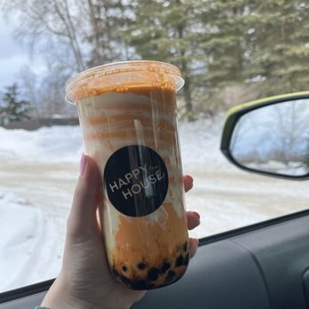 Happy House Tea - Large Thai tea with boba! - Bubble Tea Near Me - Anchorage, Alaska