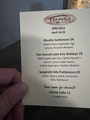 Menu photo 1 Trezeros Kitchen + Tap Mount Prospect, IL Menu photo 1 Trezeros Kitchen + Tap Mount Prospect, IL