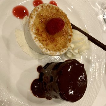 Summit House - Creme Brulee and chocolate torte - Steakhouses Near Me - Fullerton, California