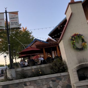 Michigan on Main - View of raised patio - American Near Me - Frankenmuth, Michigan Michigan on Main - View of raised patio - American Near Me - Frankenmuth, Michigan