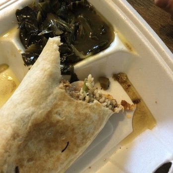Feast26 - Cajun burrito and collards - Cajun/Creole Near Me - Buford, Georgia