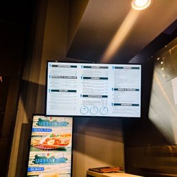 menus on a large screen menus on a large screen