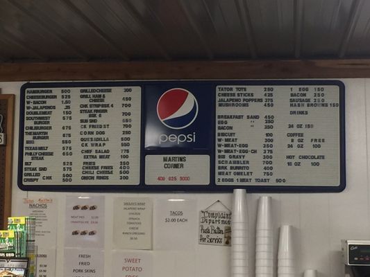 Menu photo 1 Martins corner Grill Milam, TX Menu photo 1 Martins corner Grill Milam, TX