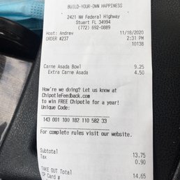 Ripped off for lunch.