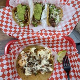 Mini Street Tacos (top) and Surf & Saco (bottom)