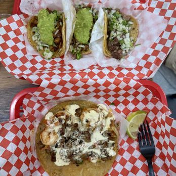 Saco’s Tacos - Mini Street Tacos (top) and Surf & Saco (bottom) - Tacos Near Me - San Diego, California