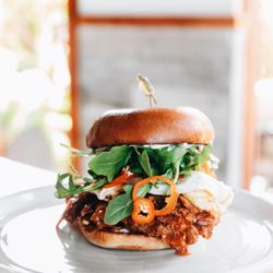 The Royal Egg Cafe - Organic Jidori Crispy Chicken Brunch Sandwich