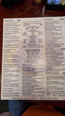 Menu photo 2 Trattoria Bella Sera El Paso, TX