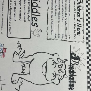 Breakfastime - Kids menu - Breakfast & Brunch Near Me - Concord, North Carolina