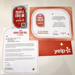 Dr. Lin's Dental Hygiene Center - Holiday award from Yelp!