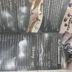 You Need Nail Spa - Price list