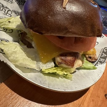 Ford's Garage Plano - Grilled chicken sandwich with bacon jam - Burgers Near Me - Plano, Texas
