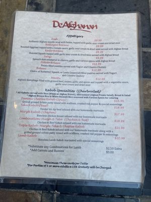 Menu photo 7 DeAfghanan Cuisine Fremont, CA