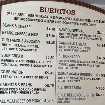 Campos Famous Burritos - Mexican Near Me - Simi Valley, California