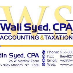 Wali Syed, CPA - Business Card