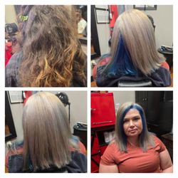 Red Rock Hair Salon - Blue and silver fashion colors