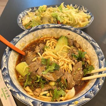 Chen's - Spicy beef noodle and stir fried cabbage. Plenty of food, left happy. - Chinese Near Me - Vienna, 9