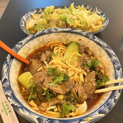 Chen's - Spicy beef noodle and stir fried cabbage. Plenty of food, left happy.