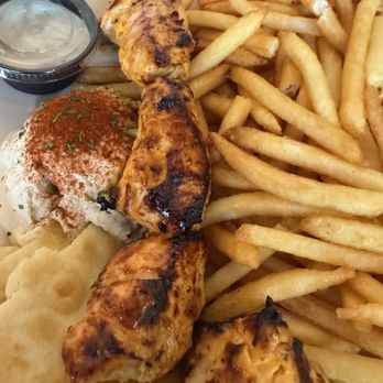Luna Grill The Hill - Chicken Kabob Plate - Mediterranean Near Me - Dallas, Texas Luna Grill The Hill - Chicken Kabob Plate - Mediterranean Near Me - Dallas, Texas