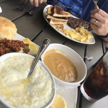 Cornerstone - Hubs' steak and eggs. He actually said he didn't want the steak to end. - American Near Me - Asheville, North Carolina