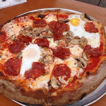 Fornino - Brunch mushroom pizza with eggs - Italian Near Me - Brooklyn, New York