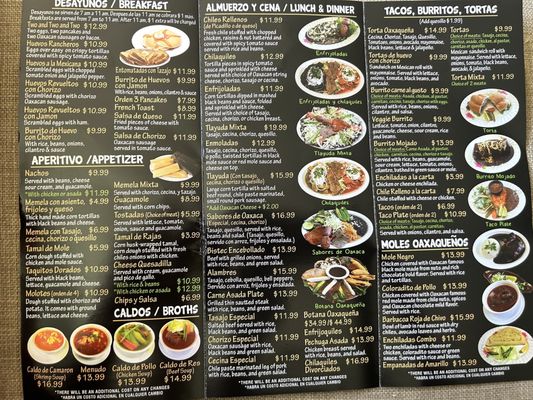 Menu photo 2 Sabores De Oaxaca Los Angeles, CA