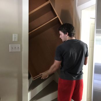 Moving Furniture Upstairs With Tight Turns Doing Our Best Not To