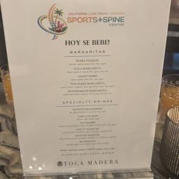 Drink menu Drink menu