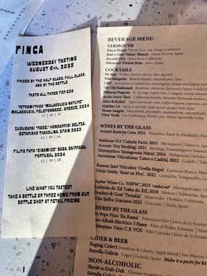 Menu photo 5 Finca San Diego, CA