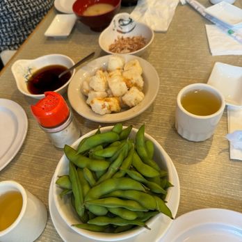 Taraval Okazu Ya Restaurant - Appetizers of edamame and tofu. - Japanese Near Me - San Francisco, California Taraval Okazu Ya Restaurant - Appetizers of edamame and tofu. - Japanese Near Me - San Francisco, California