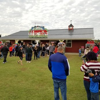 Blake's Orchard & Cider Mill - 2019-10-05 Blake's Cider Mill. Armada, MI. Barnyard Fun Land lineup for ticket purchase. - Fruits & Veggies Near Me - Armada, Michigan
