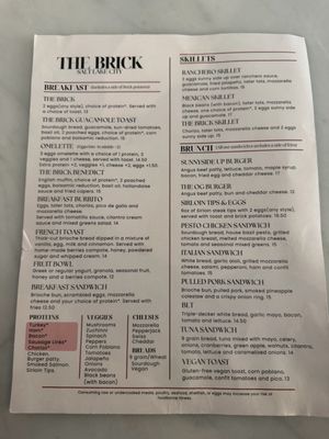 Menu photo 1 The Brick Salt Lake City, UT Menu photo 1 The Brick Salt Lake City, UT