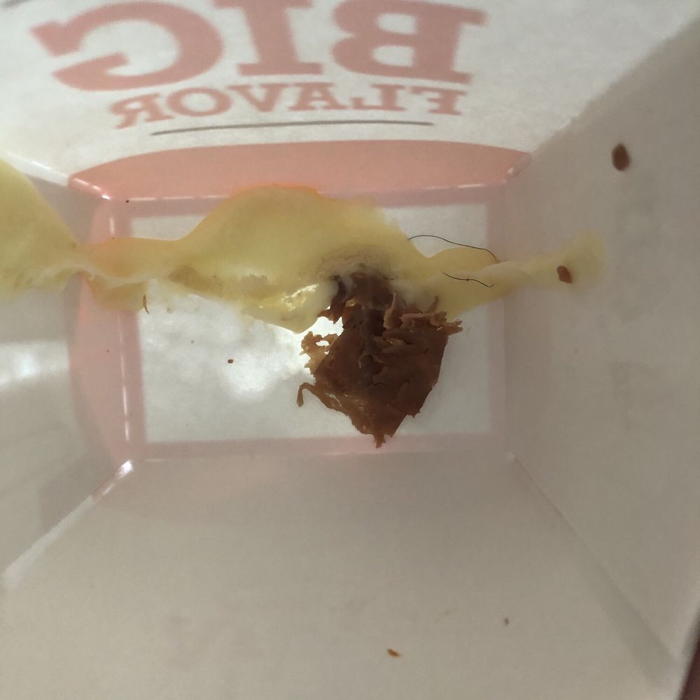 NASTY HAIR we got for free with our roast beef slider. NASTY HAIR we got for free with our roast beef slider.