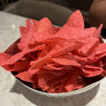 Rosa Mexicano - Pink Chips! Made with corn and beet juice! - Mexican Near Me - Las Vegas, Nevada Rosa Mexicano - Pink Chips! Made with corn and beet juice! - Mexican Near Me - Las Vegas, Nevada