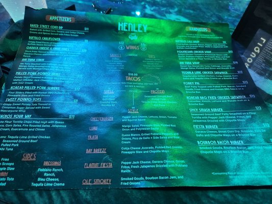Menu photo 2 The Henley St. Petersburg, FL Menu photo 2 The Henley St. Petersburg, FL