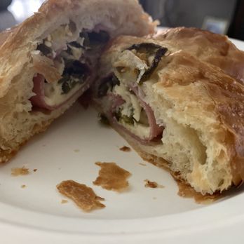 Doughboy Doughnuts - Ham, cheese, jalapeño croissant sandwich. Take it home and heat it up! - Donuts Near Me - Visalia, California