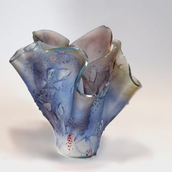 Keller Art Glass - fused glass frit vase - new dimensions - 8" tall - Art Galleries Near Me - Cleveland, Ohio Keller Art Glass - fused glass frit vase - new dimensions - 8" tall - Art Galleries Near Me - Cleveland, Ohio
