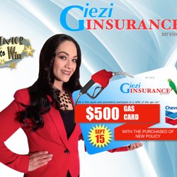 Giezi Insurance Services - Win a $500 Gas Card call for more information.