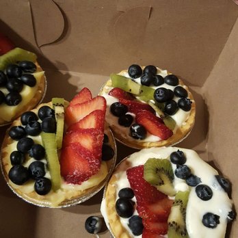 The Batter Up Bakery - 3 of the five "custard" tarts were runny and melt. They blamed the heat, but wouldn't all be runny then? - Desserts Near Me - Temecula, California