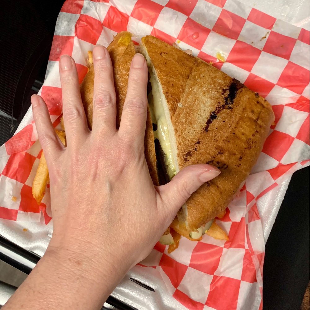 World Famous Gorilla Bob's - Hand for size reference - Sandwiches Near Me - Louisville, Kentucky World Famous Gorilla Bob's - Hand for size reference - Sandwiches Near Me - Louisville, Kentucky
