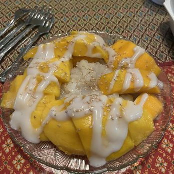 Thai Basil Bistro - Mango with sticky rice! Delish!!!! - Thai Near Me - Collegeville, Pennsylvania Thai Basil Bistro - Mango with sticky rice! Delish!!!! - Thai Near Me - Collegeville, Pennsylvania