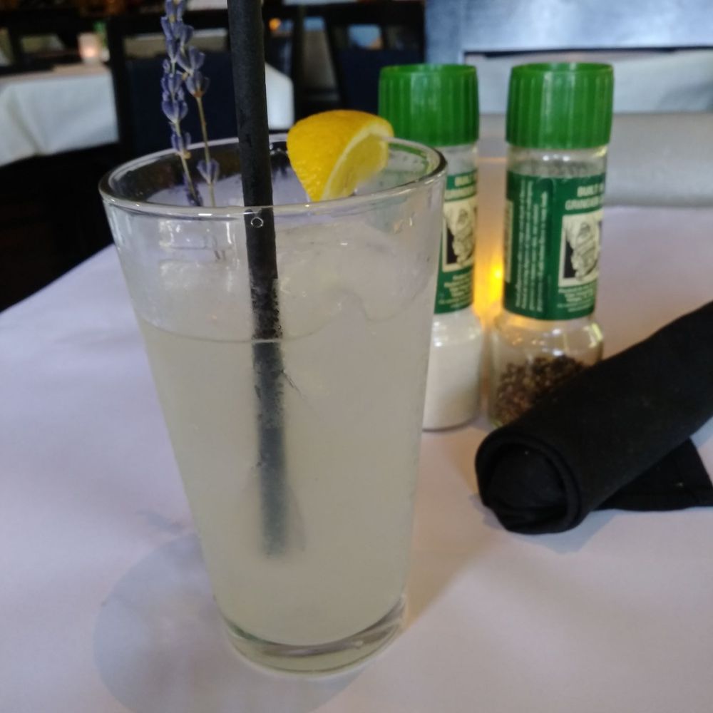 Bonefish Grill - Ginger mint lemonade with a lavender garnish. Soooo refreshing! - Seafood Near Me - Tampa, Florida Bonefish Grill - Ginger mint lemonade with a lavender garnish. Soooo refreshing! - Seafood Near Me - Tampa, Florida