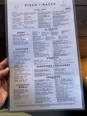 Menu photo 2 Pisco y Nazca Ceviche Gastrobar Reston, VA Menu photo 2 Pisco y Nazca Ceviche Gastrobar Reston, VA