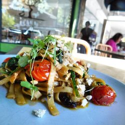 Everbean Cafe - Cherry tomato, basil and feta pasta
