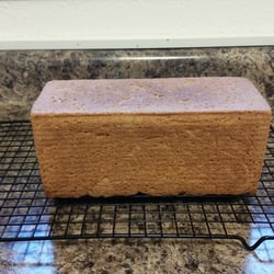 New Beginnings Gluten Free Bakery - Pullman bread loaf...perfect slices all the way across!