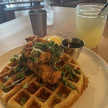 Rosemary's Farm To Fork Cafe - The chicken waffle & iced lemonade - Cafes Near Me - Dixon, California Rosemary's Farm To Fork Cafe - The chicken waffle & iced lemonade - Cafes Near Me - Dixon, California