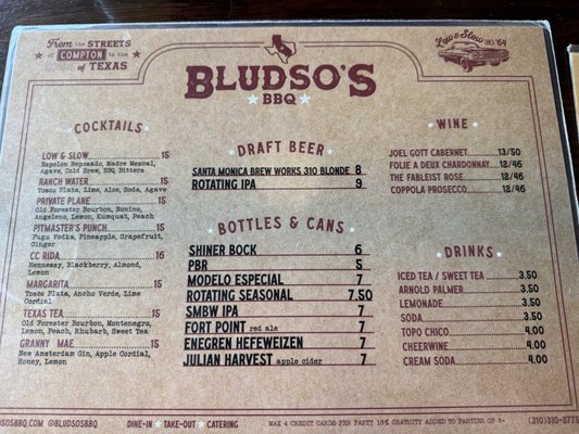 Menu photo 2 Bludso's BBQ Santa Monica, CA