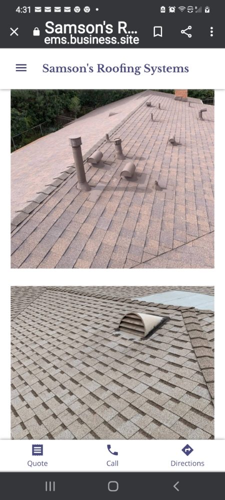 Slide of Samson's Roofing Systems