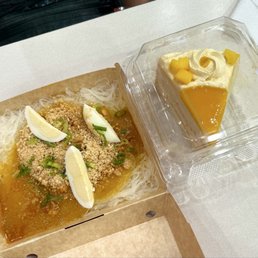 Pan Pancit Palabok with Cake Slice and drink $12 Pan Pancit Palabok with Cake Slice and drink $12
