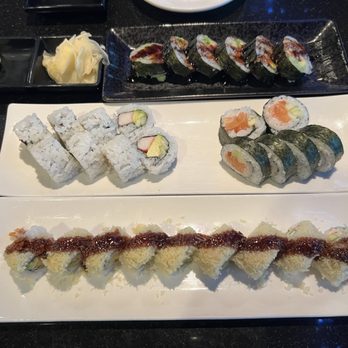 Sushi Hana - Eel avocado roll, California roll, Salmon roll, Crunch roll - Japanese Near Me - San Diego, California Sushi Hana - Eel avocado roll, California roll, Salmon roll, Crunch roll - Japanese Near Me - San Diego, California